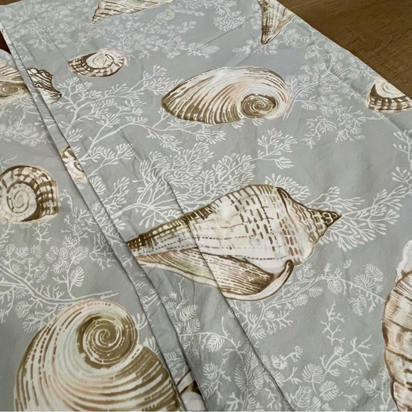 2 Pottery Barn Pillow Cushion Covers Large 30x28 Org Cotton Seashells Nautical - Picture 14 of 14